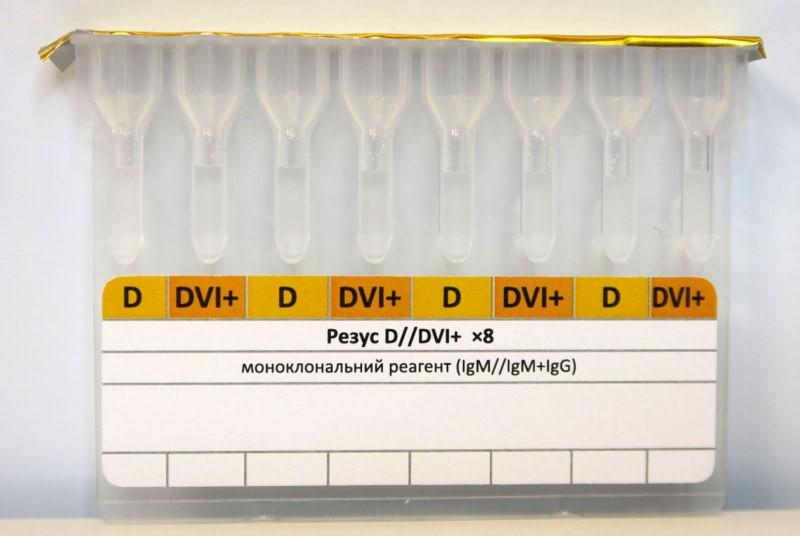 Карта Групотест Резус D//DVI+×8